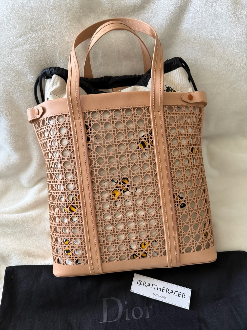 DIOR x KAWS Cannage Tote Spring/Summer 2019 Runway